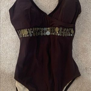 Gottex Brown Bathing Suit Size 8